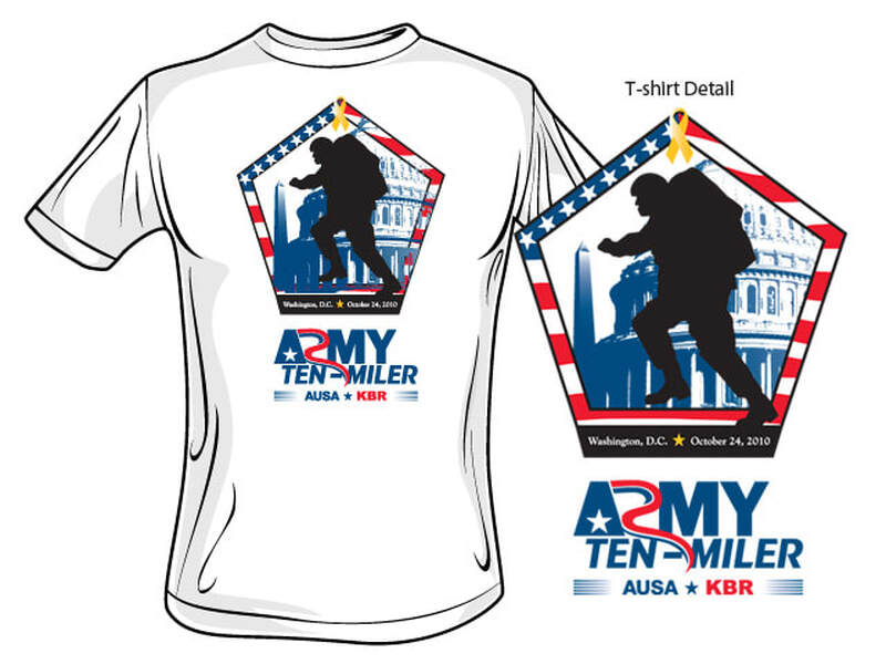 US Army Ten-Miler t-shirt design