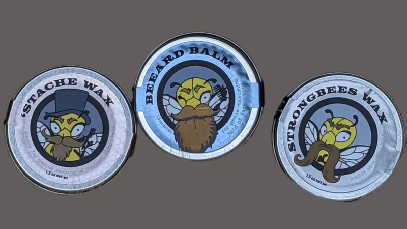 Beard balm label designs