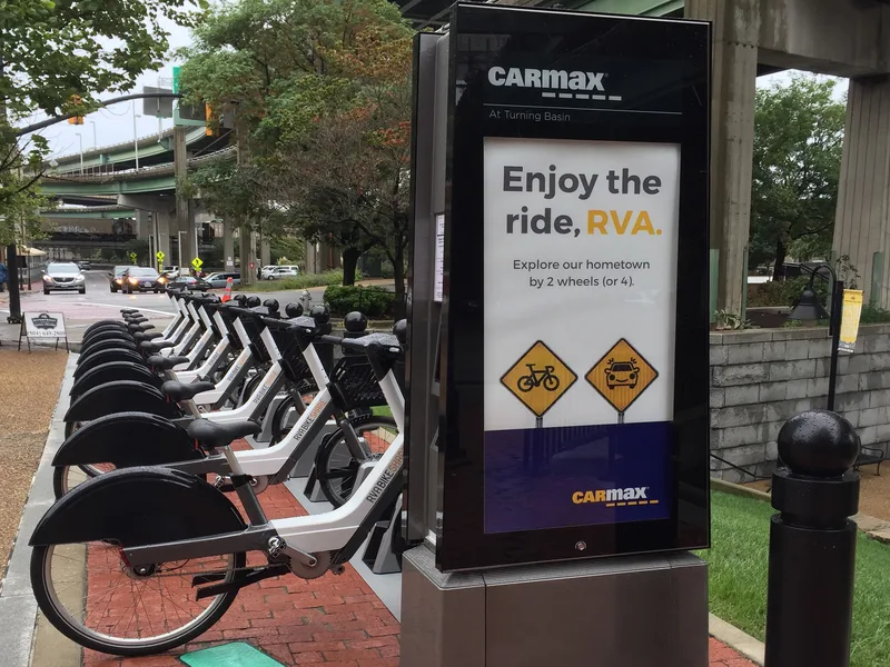 Bikeshare location and poster for CarMax