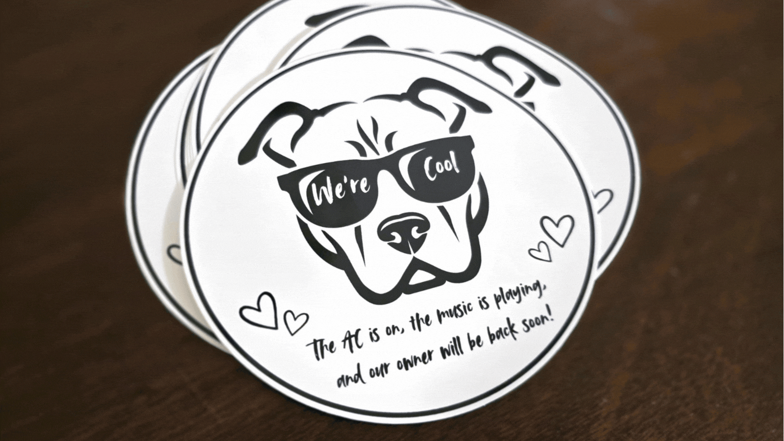 Vinyl decals with pitbull