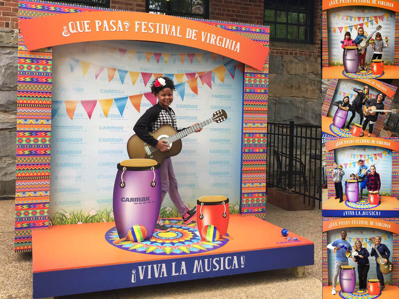 Que Pasa stage and props for event activation for CarMax
