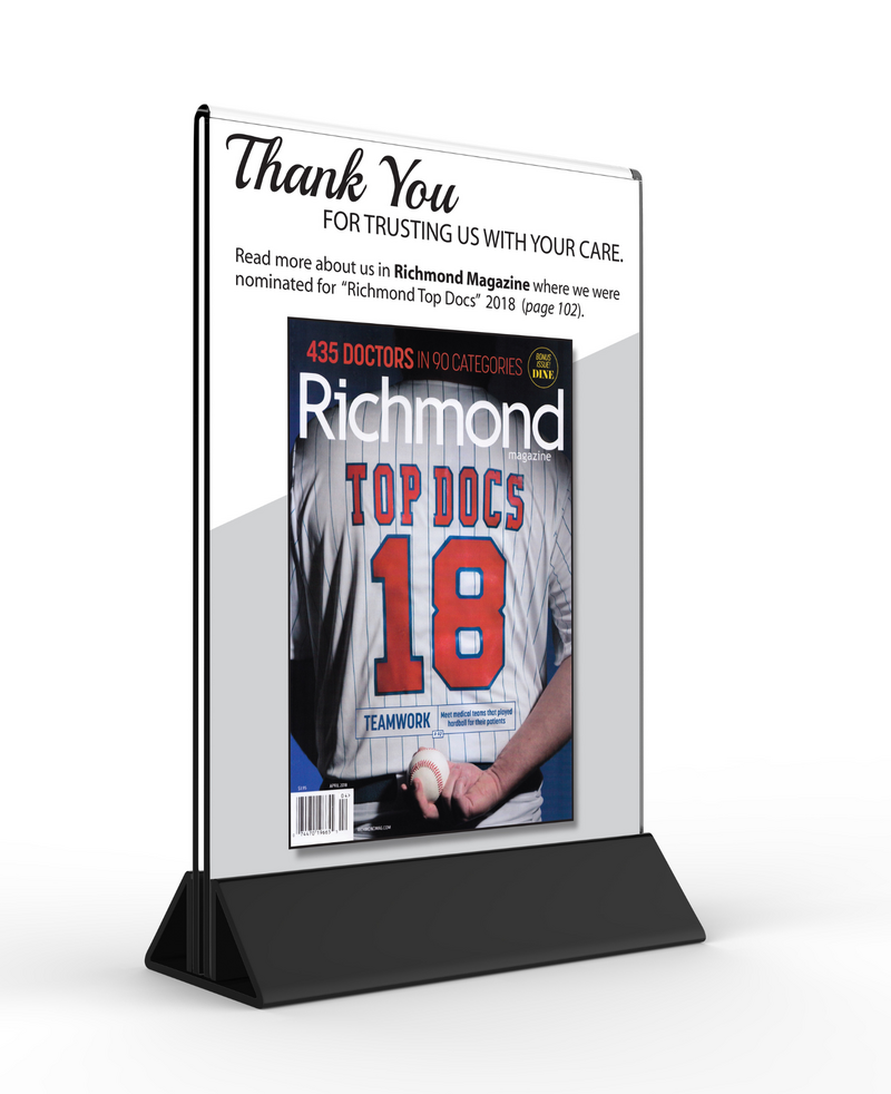 Richmond top docs, magazine cover display